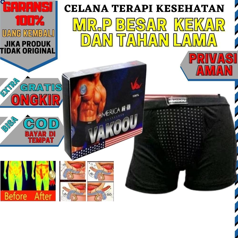 Vakoou Celana Dalam Boxer Magnet Terapi Kesehatan Kesuburan Pria Dewasa Ion Magnet Negatif Original 