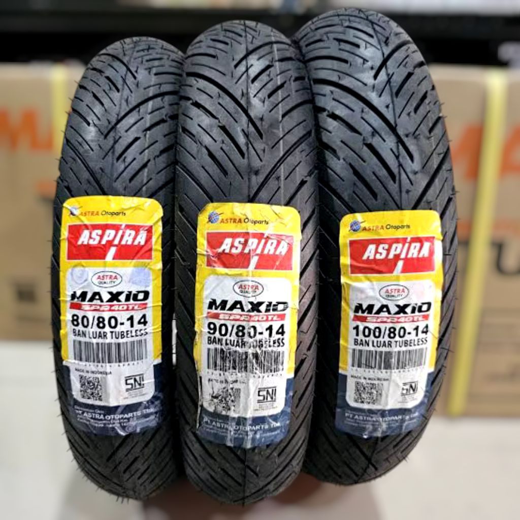 ban motor Aspira maxio ring 14 ukuran 90/80 dan 100/80