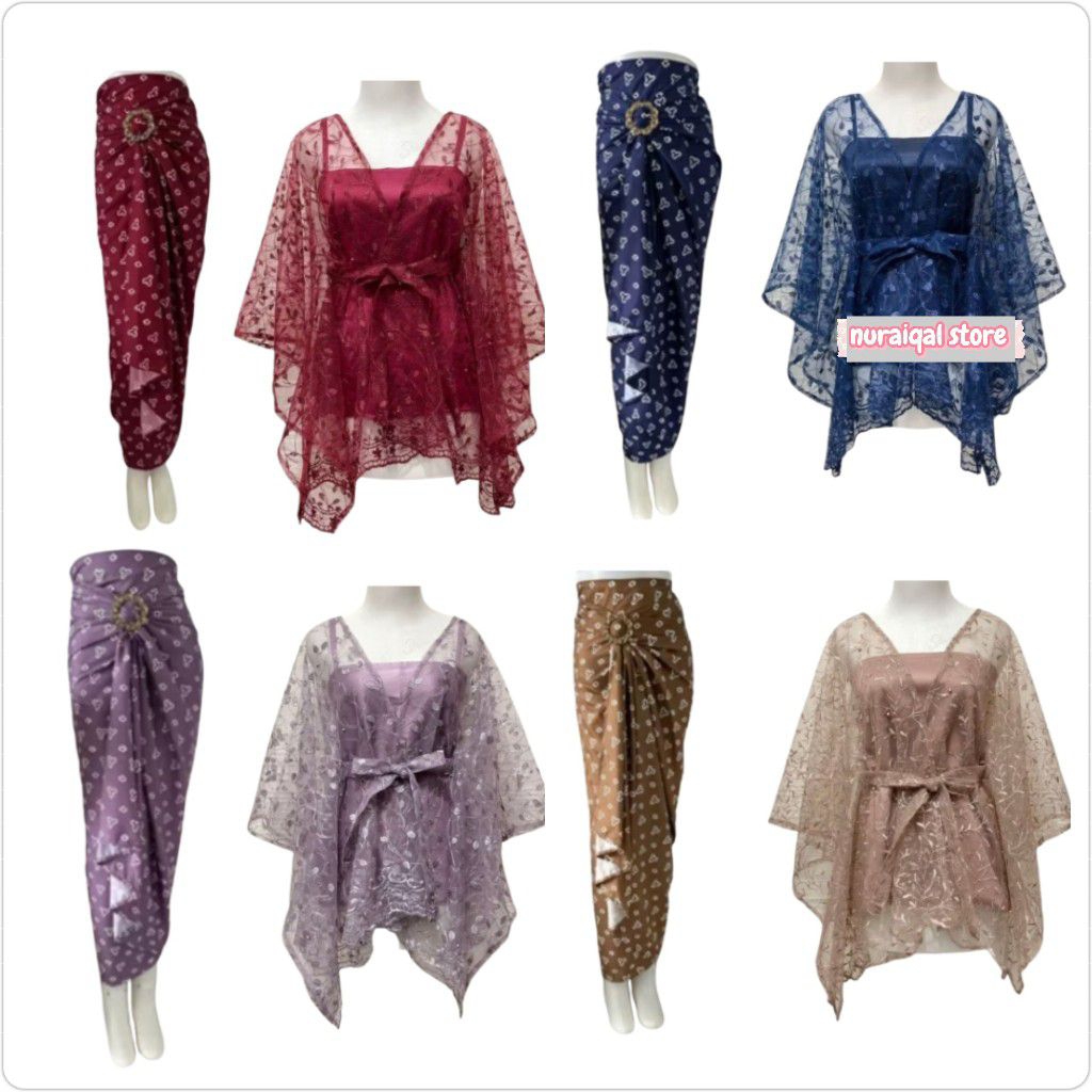 SETELAN OUTER TILE ROK JUMPUTAN SETELAN BRUKAT KONDANGAN ROK LILIT BATIK KEKINIAN ROK JUMPUTAN BROKA