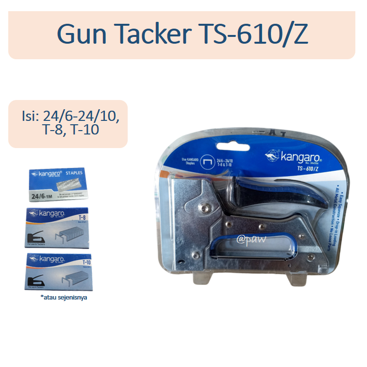 Gun Tacker Kangaroo TS-610/Z / Stapler Gun/ Stapler Tembak/ Staples