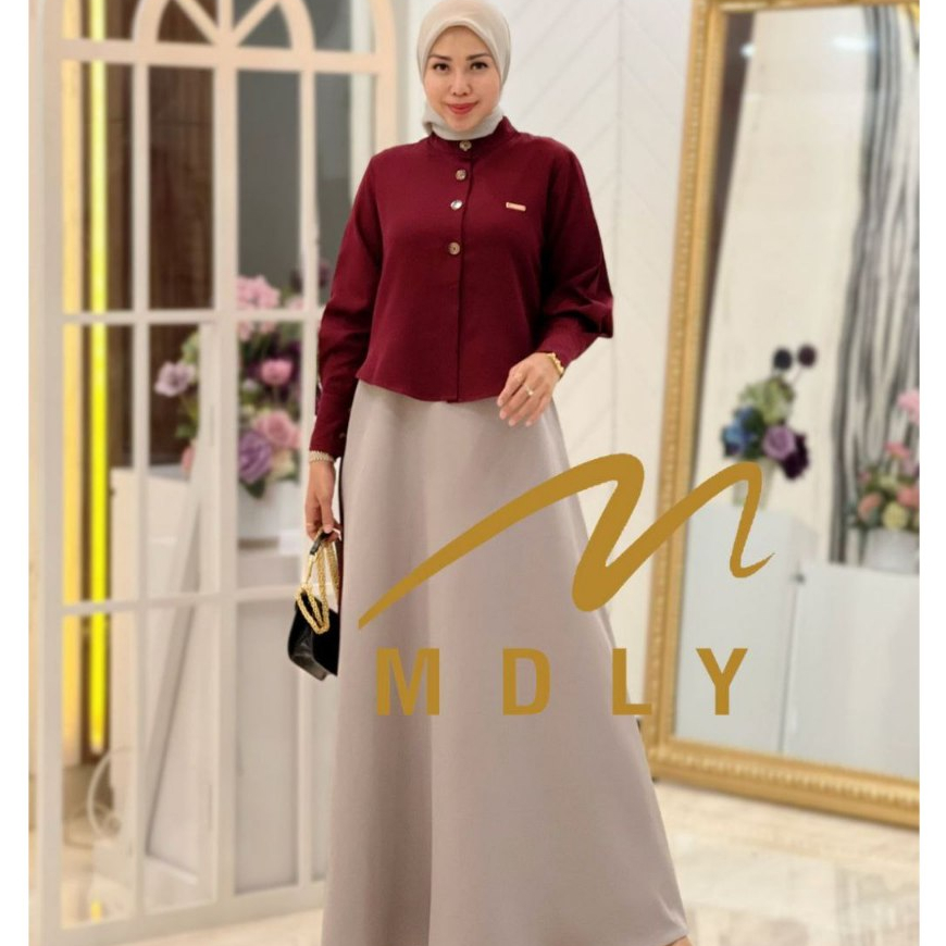 MDLY Eliza Dress/Fiory Dress/Gemma Dress Gamis Wanita Muslim Polos Elegan Premium