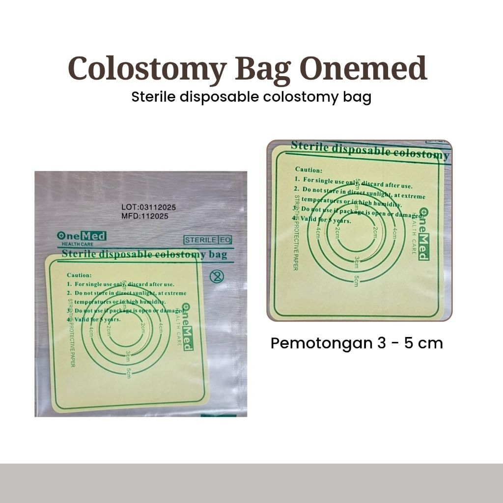 Colostomy Bag Onemed, Kantong Kolostomi Onemed transparan
