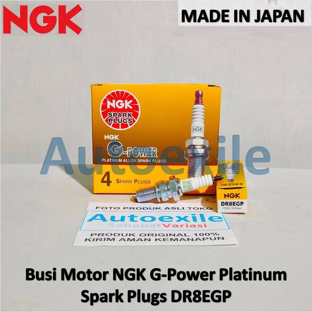 Busi Motor Asli NGK G-Power Platinum DR8EGP Ori Original Spark Plugs GPower G Power Thunder 250 VIAR