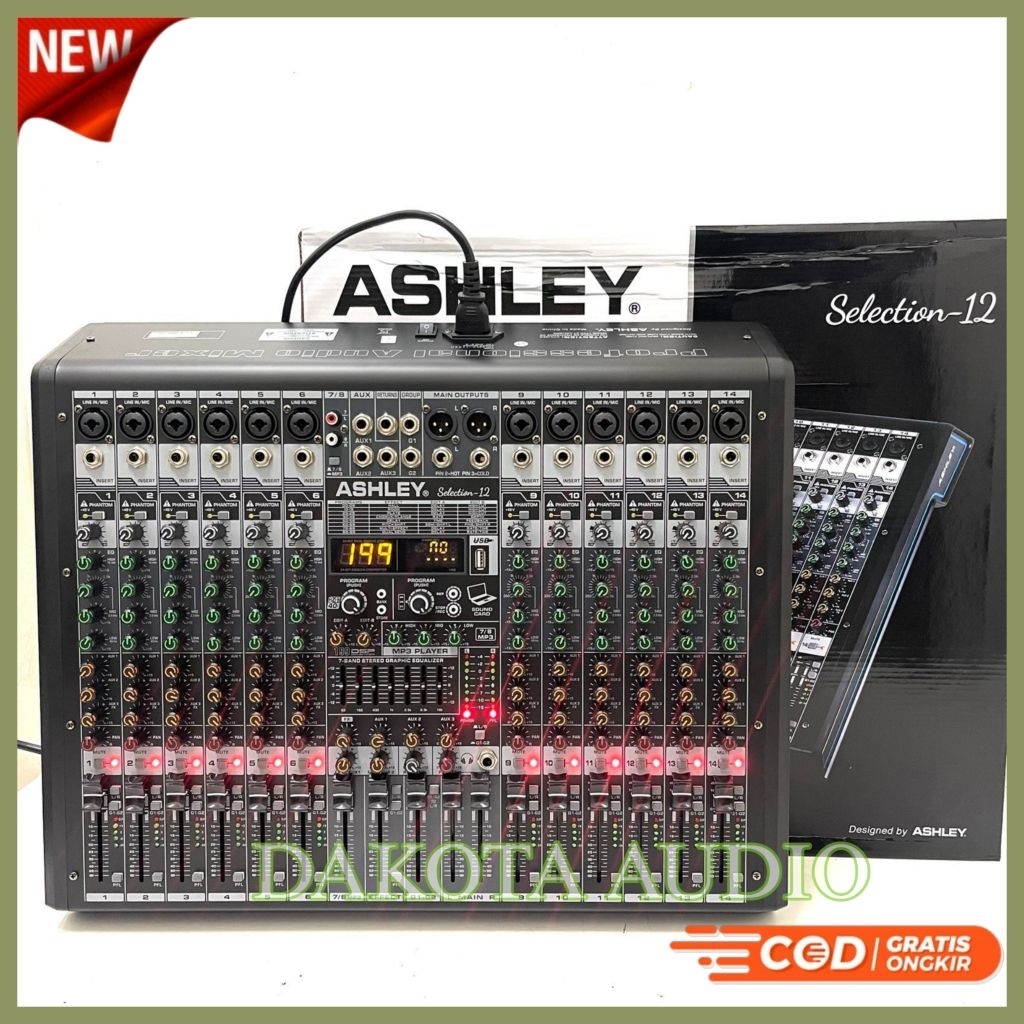 Mixer Audio Ashley Selection 12 12channel Original Mixer Ashley Selection12 Mixing 12 Bagus ( Bisa C