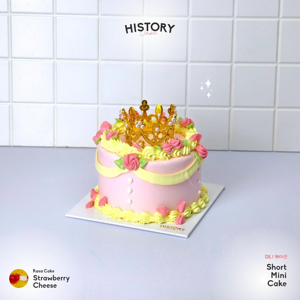 HistoryCake Kue Tart Ulang Tahun Birthday Cake Mini Rasa strawberry cheese Viral Bandung
