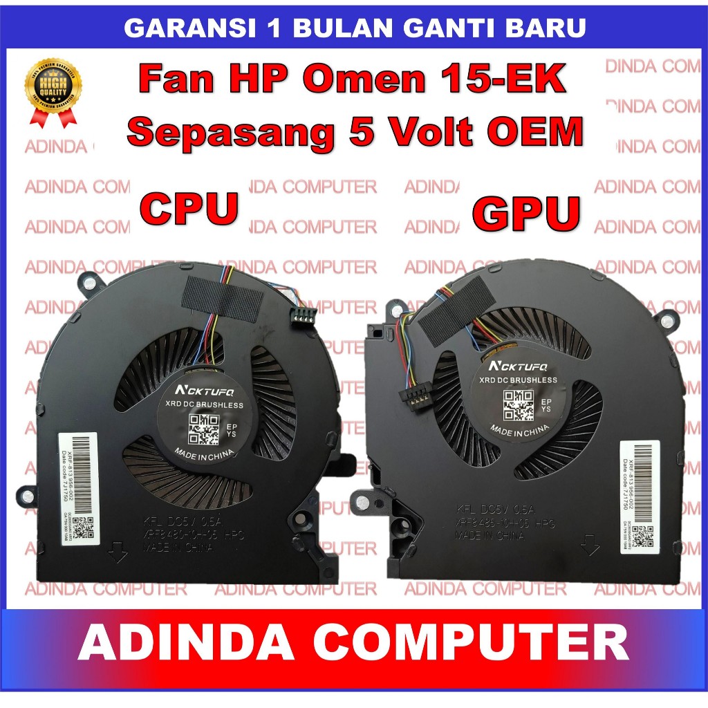 Fan HP Omen 15-EK 15-ek0044tx 15-ek0045tx 15-ek0105tx 5 Volt VARIASI