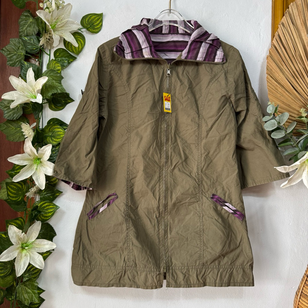 Parka Green Olive Jacket katun