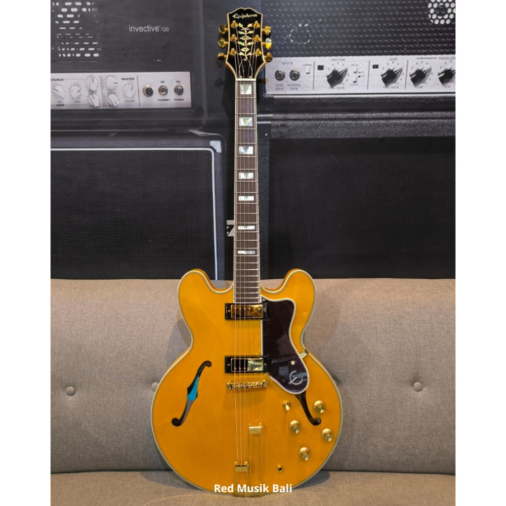 Gitar Elektrik Epiphone Sheraton Natural with Bag