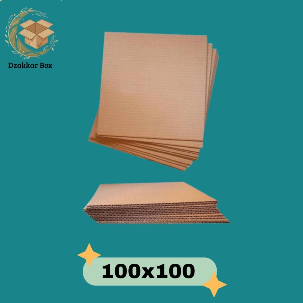 Karton Kardus Lembaran/Bahan Lembaran/Dus Lembaran 100x100 cm Polos