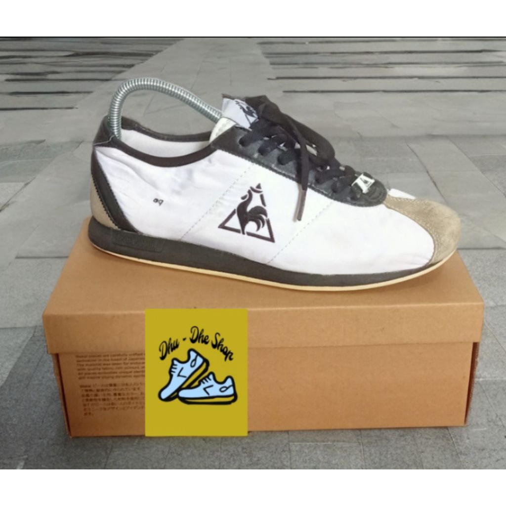 Sepatu lecoq / ayam size 41 .mewah canvas combinasi suede