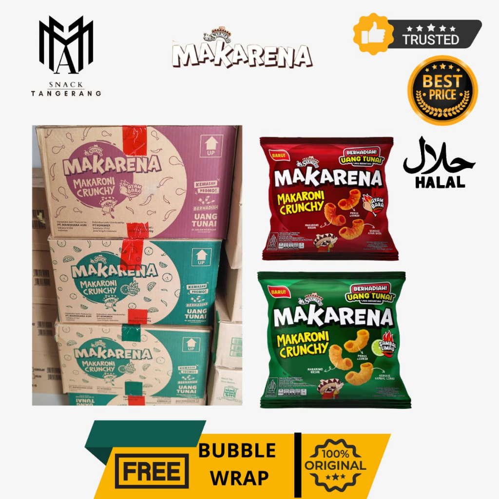 Mr. Sarmento Makarena Makaroni Ayam Bara Sambal Limo 20 Gr [1 DUS ISI 18 RENCENG]
