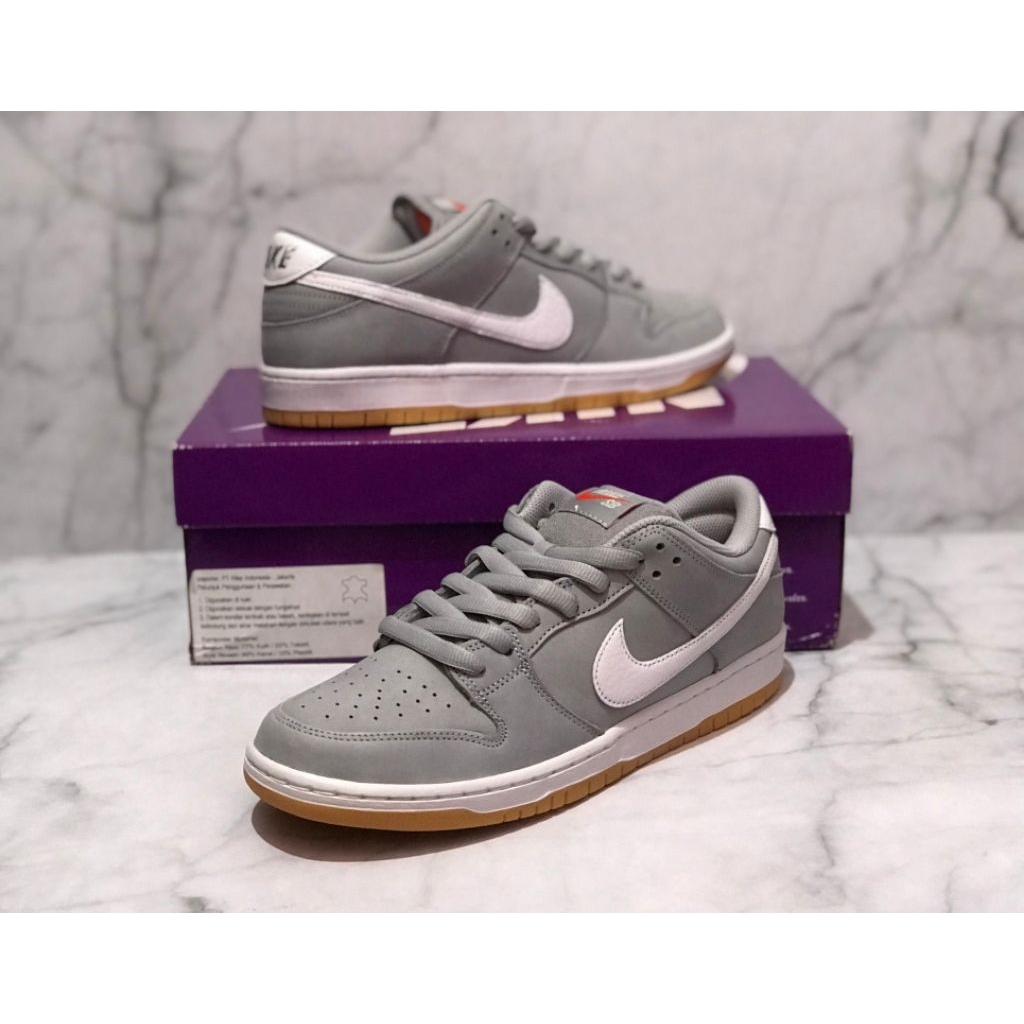SALE Nike SB Dunk Low Pro ISO Orange Label Wolf Grey Gum Original Authentic Murah
