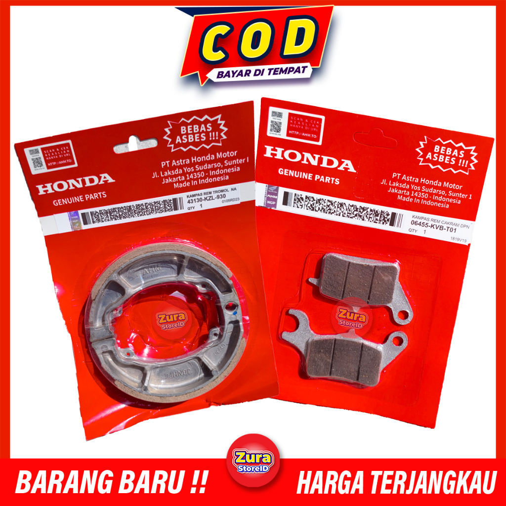 Kampas Rem Scoopy | kampas rem motor Honda Scoopy fi set depan belakang | Dispad Scoopy