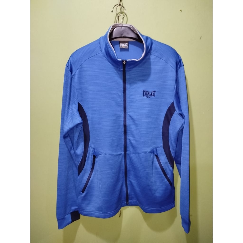 JAKET TRACKTOP EVERLAST EST 1910 SOFTSEL BIRU ELEKTRIK SIZE 100