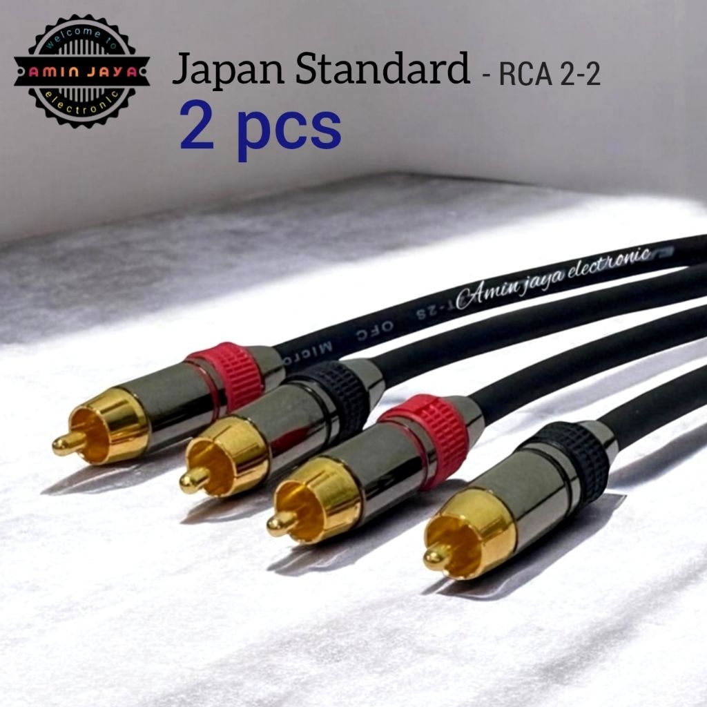 kabel audio jack rca to jack rca kabel rca 2-2 kabel audio rca to rca 1set - 15cm