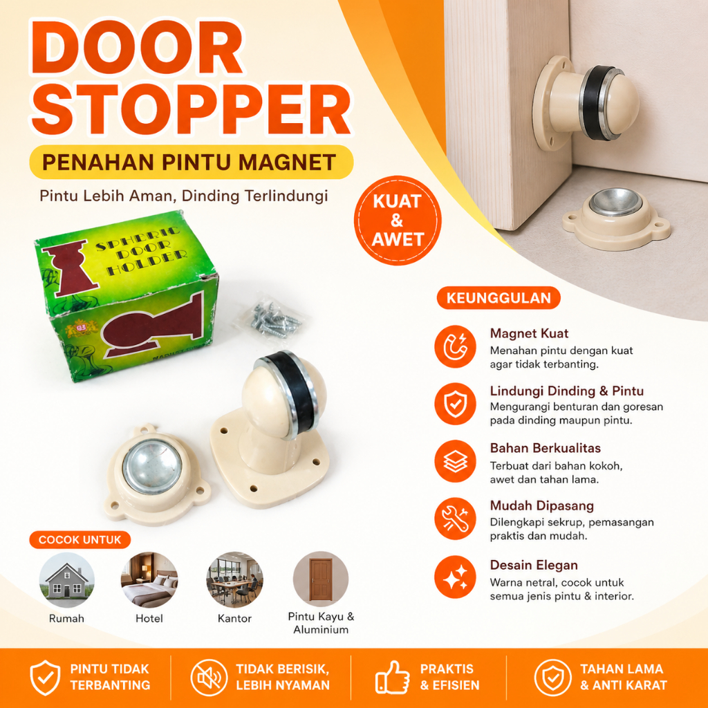 Penahan Pintu Magnet Door Stopper Magnet Penahan Pintu Magnet Bahan Plastik Magnetik Door Stopper Ma