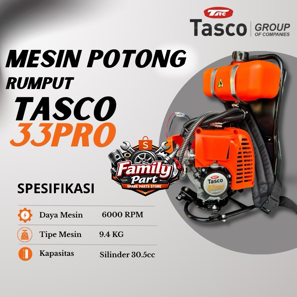 Mesin Potong Rumput Tasco 33PRO 2 Tak-Mesin Babat Rumput Tasco Asli Full Set Original