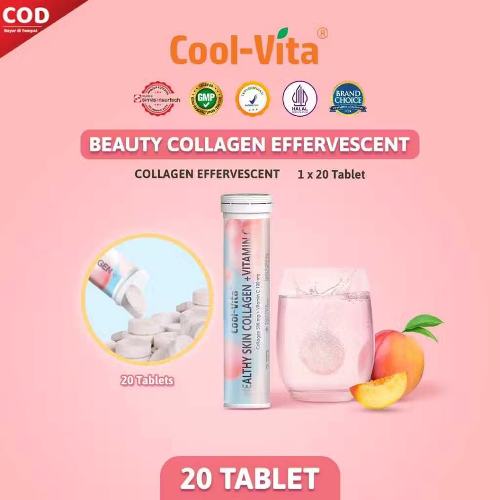 Coolvita tablet collagen coolvita collagen coolvita tube 1 tube isi 20 tablet