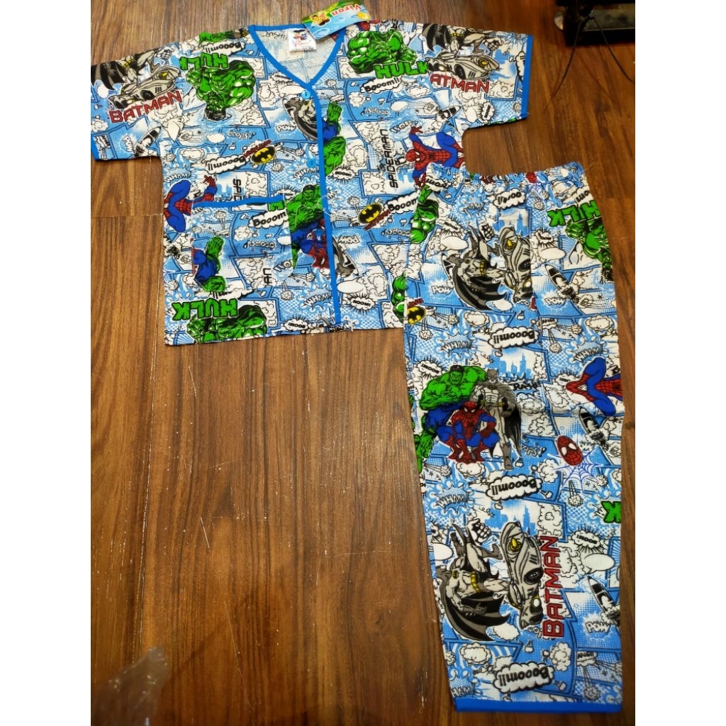 Baju Tidur Anak Viron 4-6 Katun Premium Piyama Anak Katun Adem