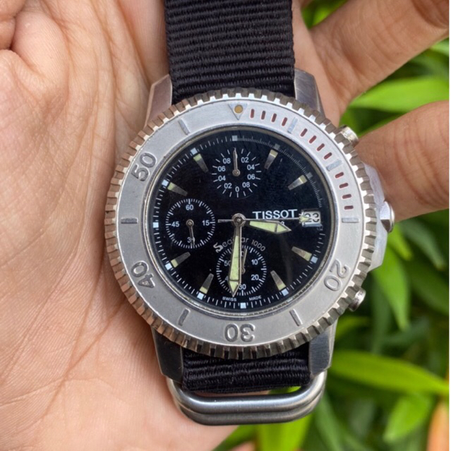 Jam tangan Tis sot Diver Seastar 1000 chronograph quartz japan kuno antik jadul fashion pria wanita