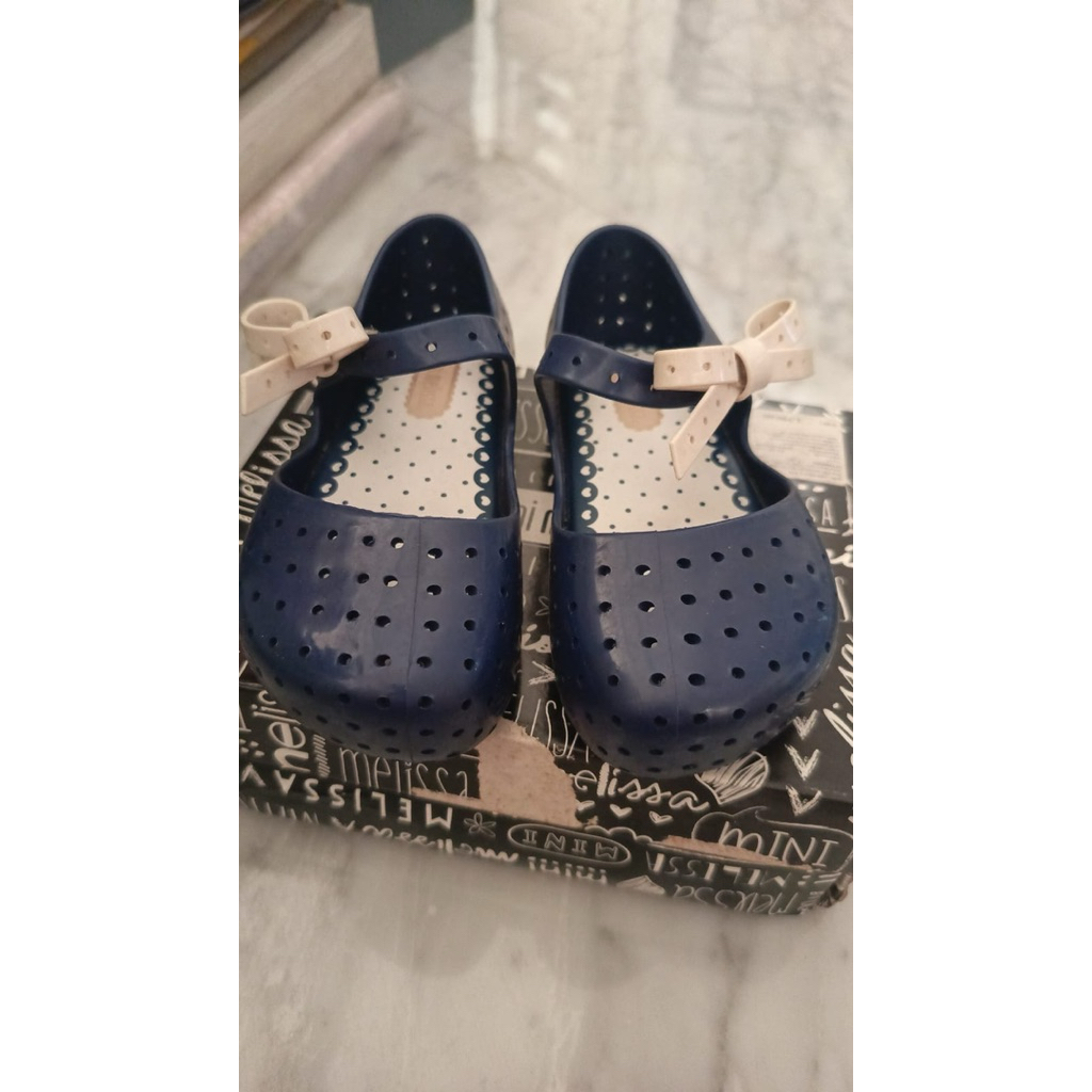 Sepatu Anak wanita Navy Mini Melissa Preloved