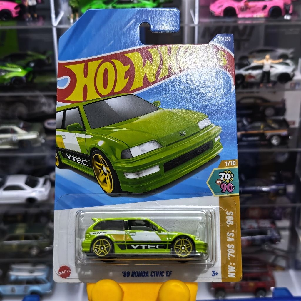 HOT WHEELS HOTWHEELS 80 HONDA CIVIC EF HIJAU SEALED