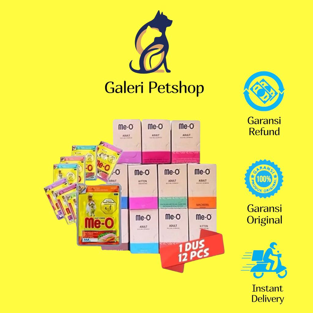 Makanan Kucing Meo Pouch 1box isi 12pcs