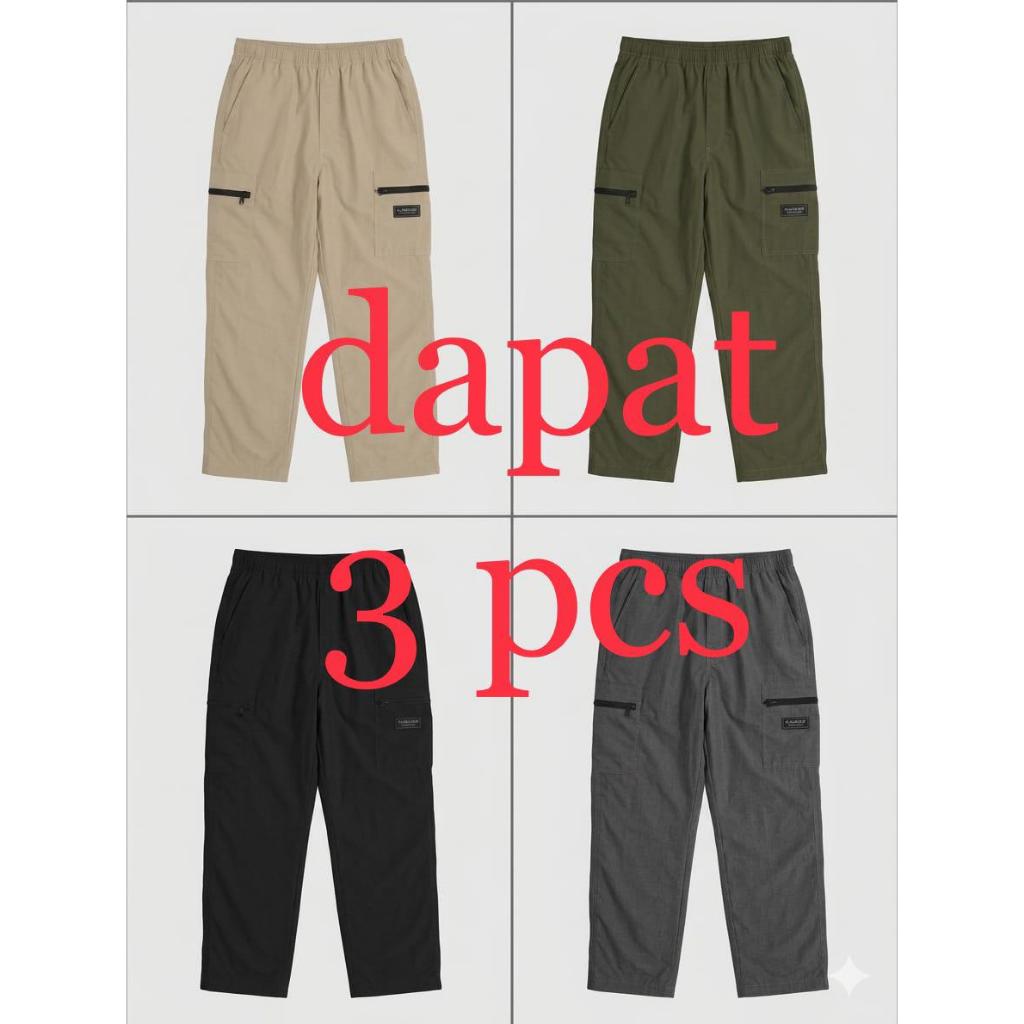 Celana Sarawa Sirwal Pangsi Komprang Boim Cingkrang Sontog Cargo Dewasa Paket 3pcs