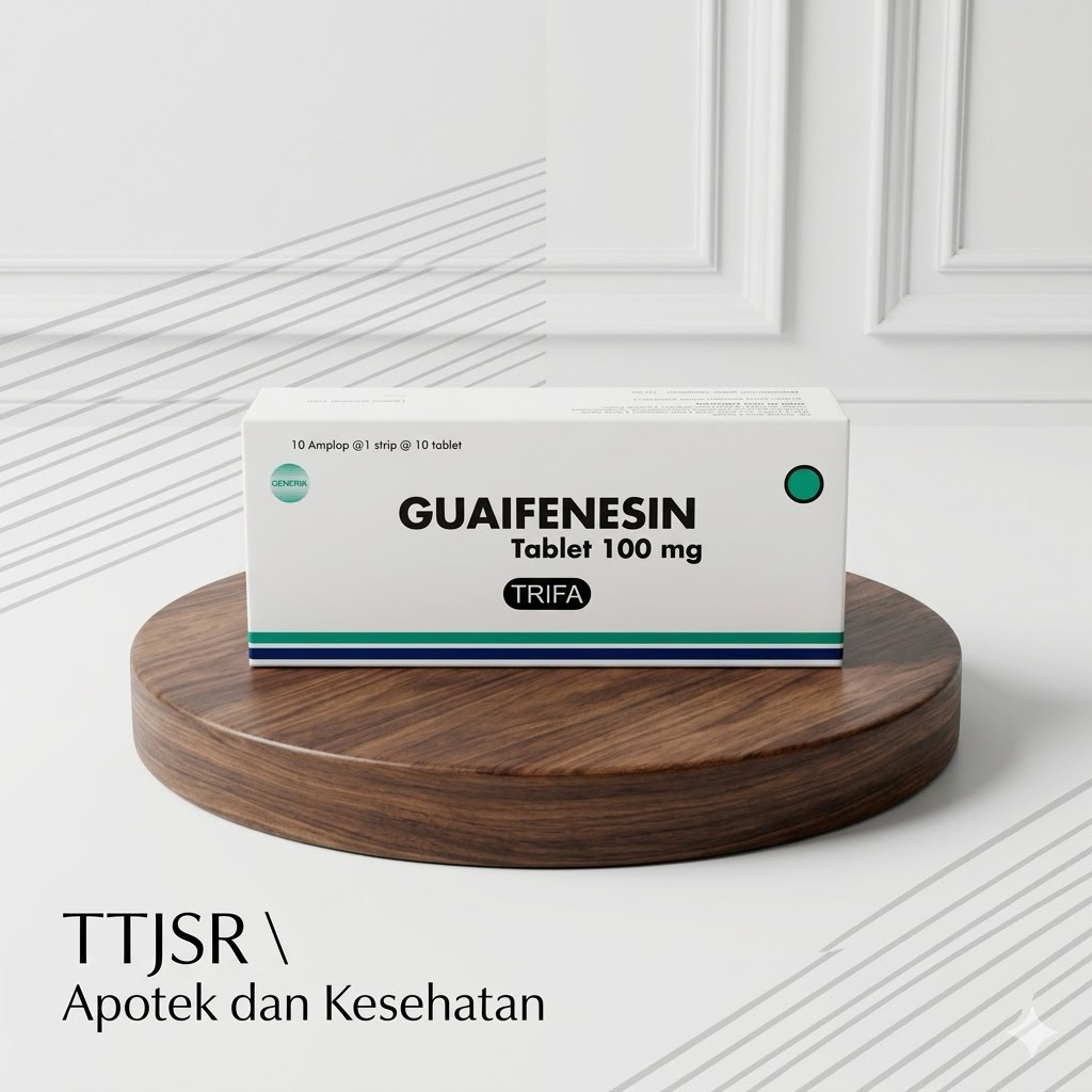 Obat Batuk Berdahak Glyceryl Guaiacolate Triman 100 mg Pengencer Dahak 1 box isi 10 strip @10 tablet