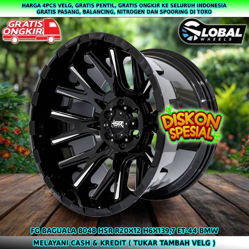 Velg ring20 lebar 12 cocok untuk mobil Strada| Triton| Hilux Double| dll velg hsr fg BAGUALA R20