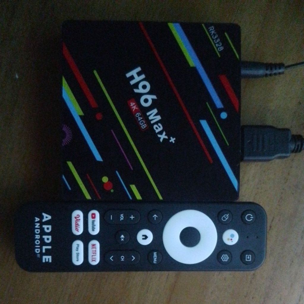 stb h96max+ ram 4gb internal 64gb remote voice sdh lengkap aplikasi tinggal pakai