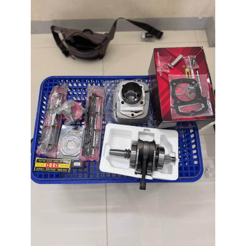 Paket bor up Set isi kruk as 66 Buring CRF 250 cc kamprat 4 lapis 104L DID 102 Sentrik Series Atas G