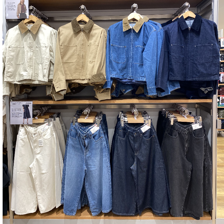 JAKET DENIM RESLETING UNIQLO
