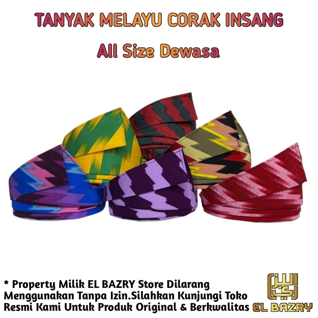 TANJAK MELAYU CORAK INSANG KHAS PONTIANAK ALL SIZE REMAJA & DEWASA