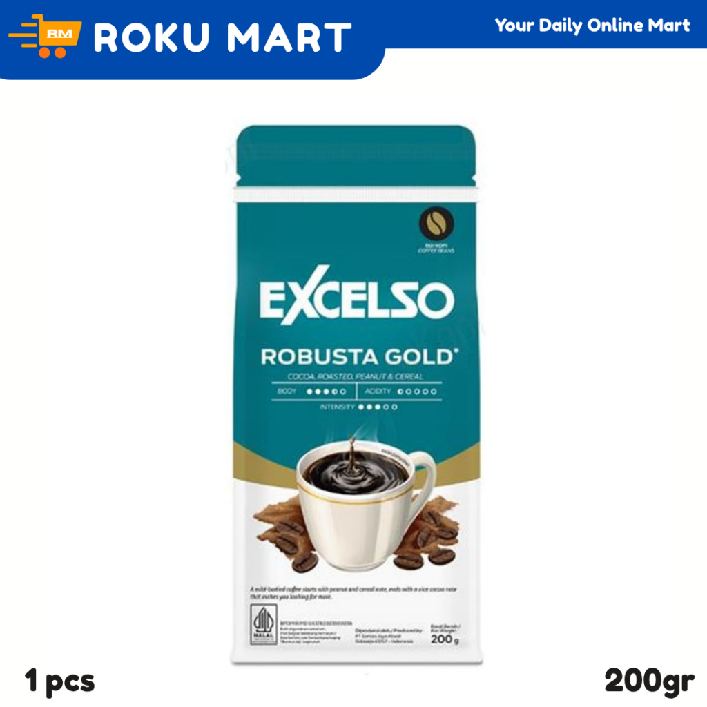 Excelso Robusta Gold 200 g / kopi excelso robusta gold excelso coffee