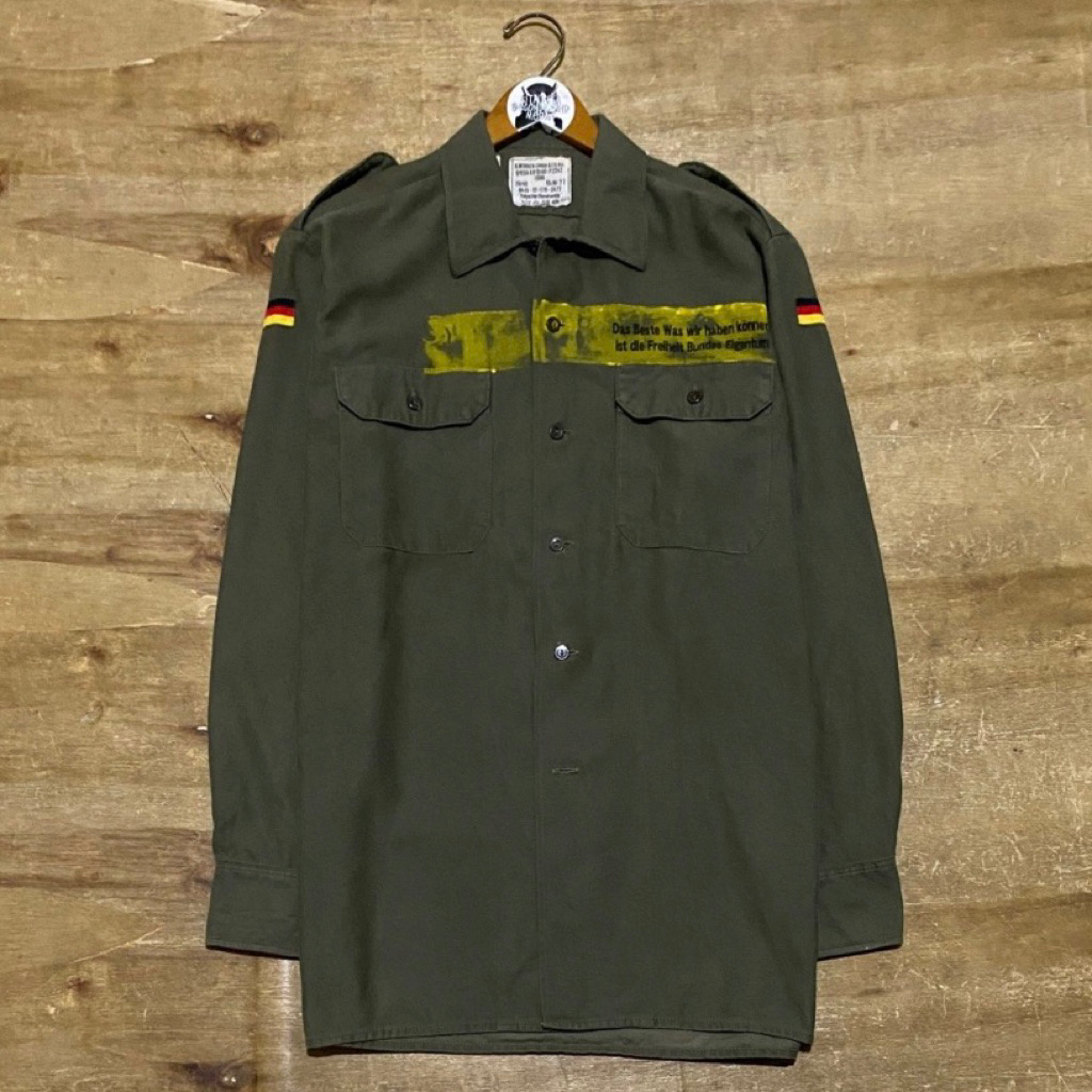 Vtg Germany Army Moleskin Shirt