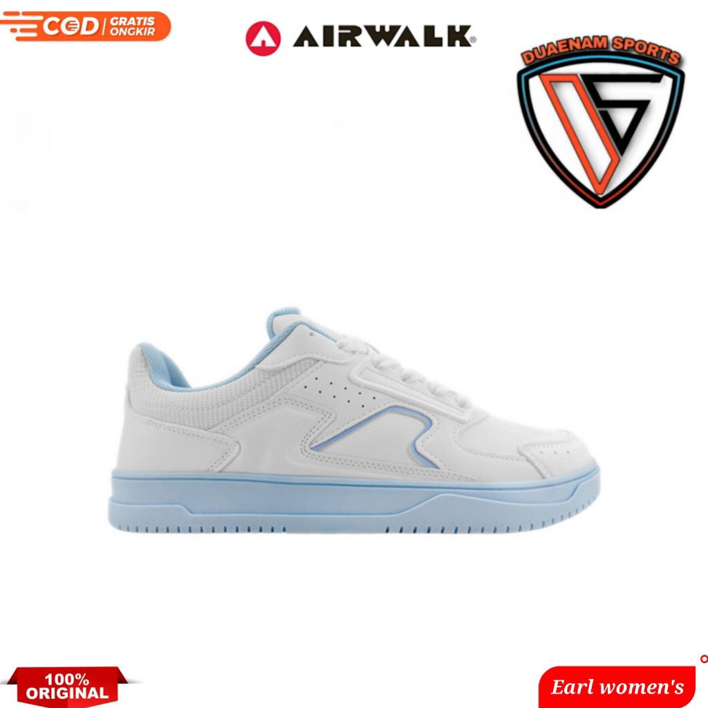 SALE AIRWALK EARL WOMEN'S SNEAKERS SHOES-WHITE BLUE