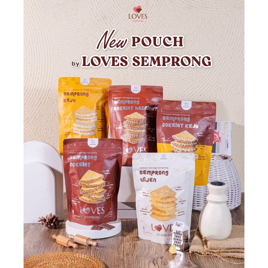 Loves Semprong Hazelnut/Coklat/Keju Pouch Semprong