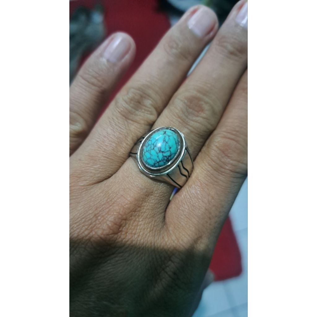 cincin batu akik pirus Mesir original