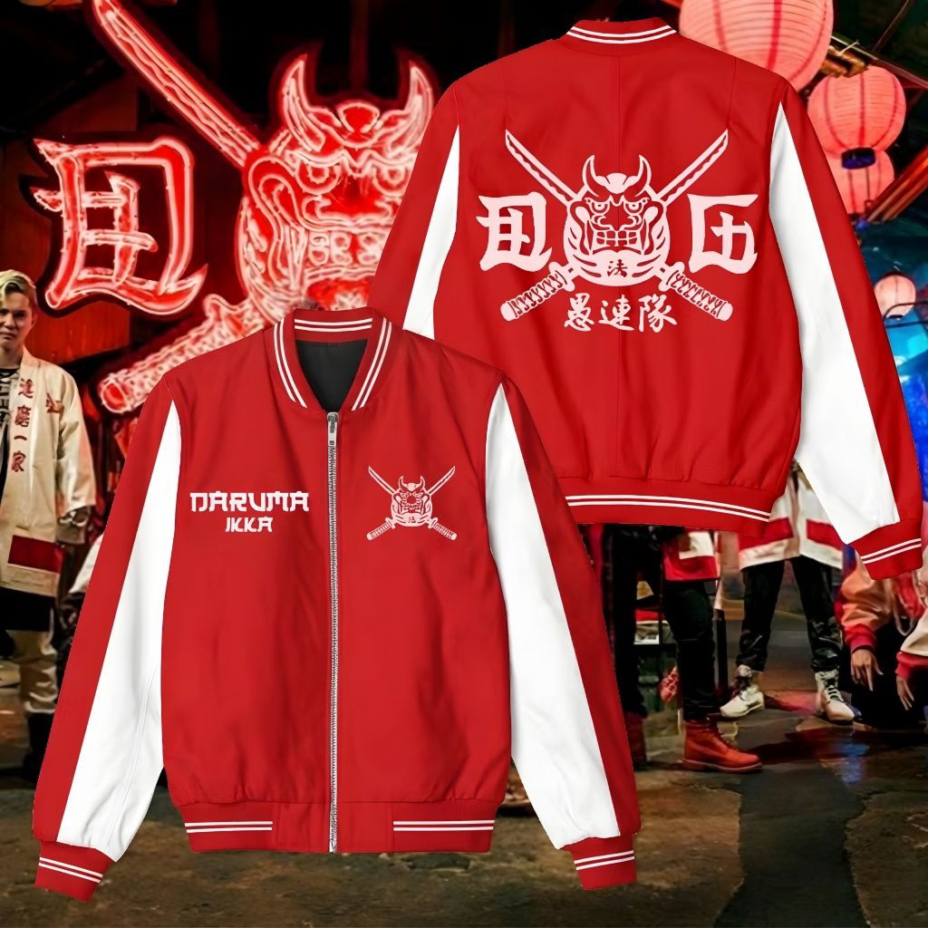 Jaket Bomber Sukajan High And Low Daruma Ikka Hyuga