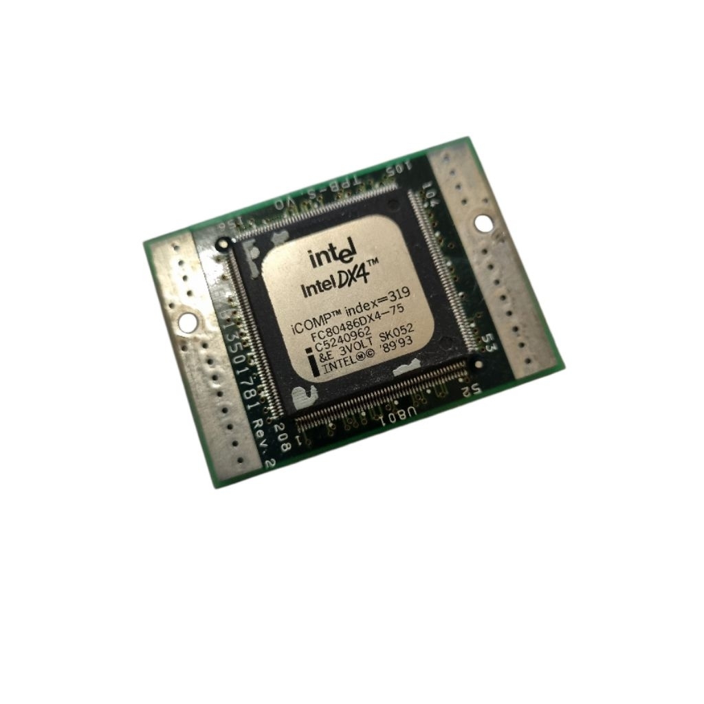 Prosesor Intel DX4 75MHz 3V Original Bekas Laptop Toshiba Jadul Rare Item. Vintage.