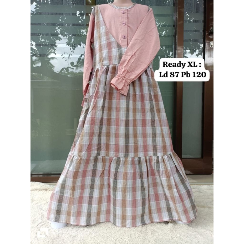 gamis anak katun triset ori dns branded ld 87 pj 110