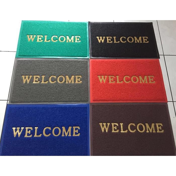 Keset Welcome Karet Tebal Keset Lantai Model Bihun PVC Tebal Terbaru Murah Meriah