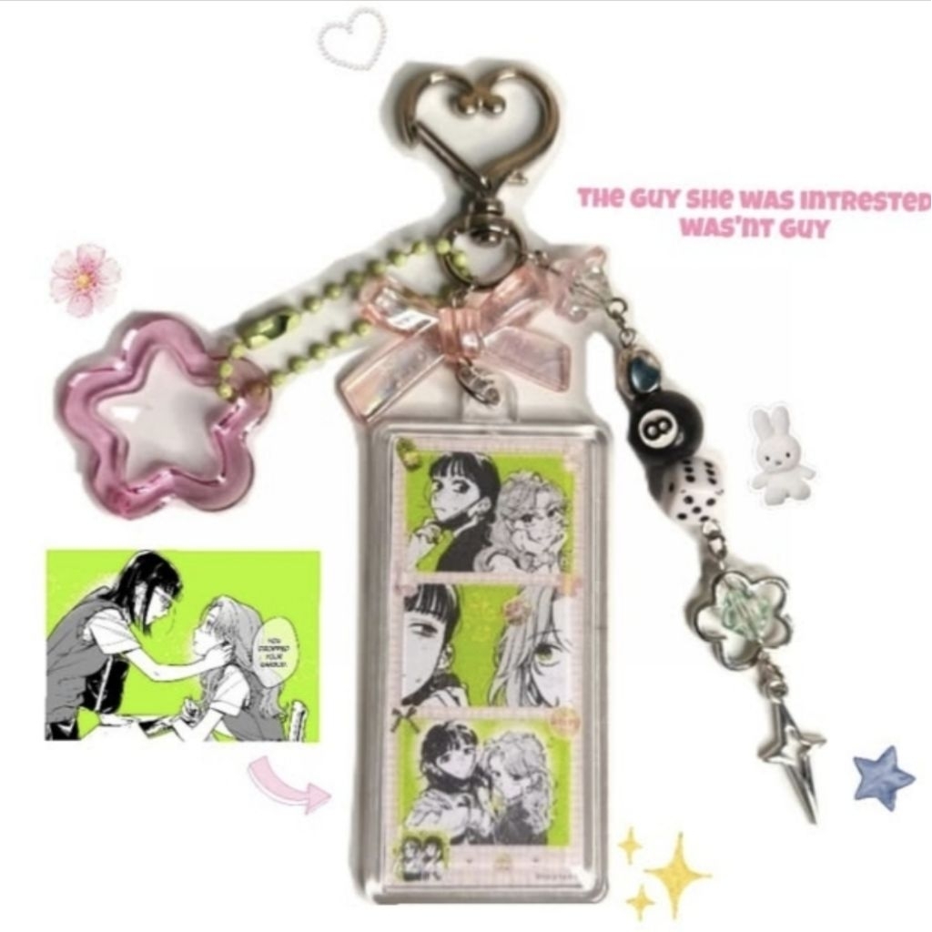 the guy she was interested in wasnt guy at all photobooth keychain