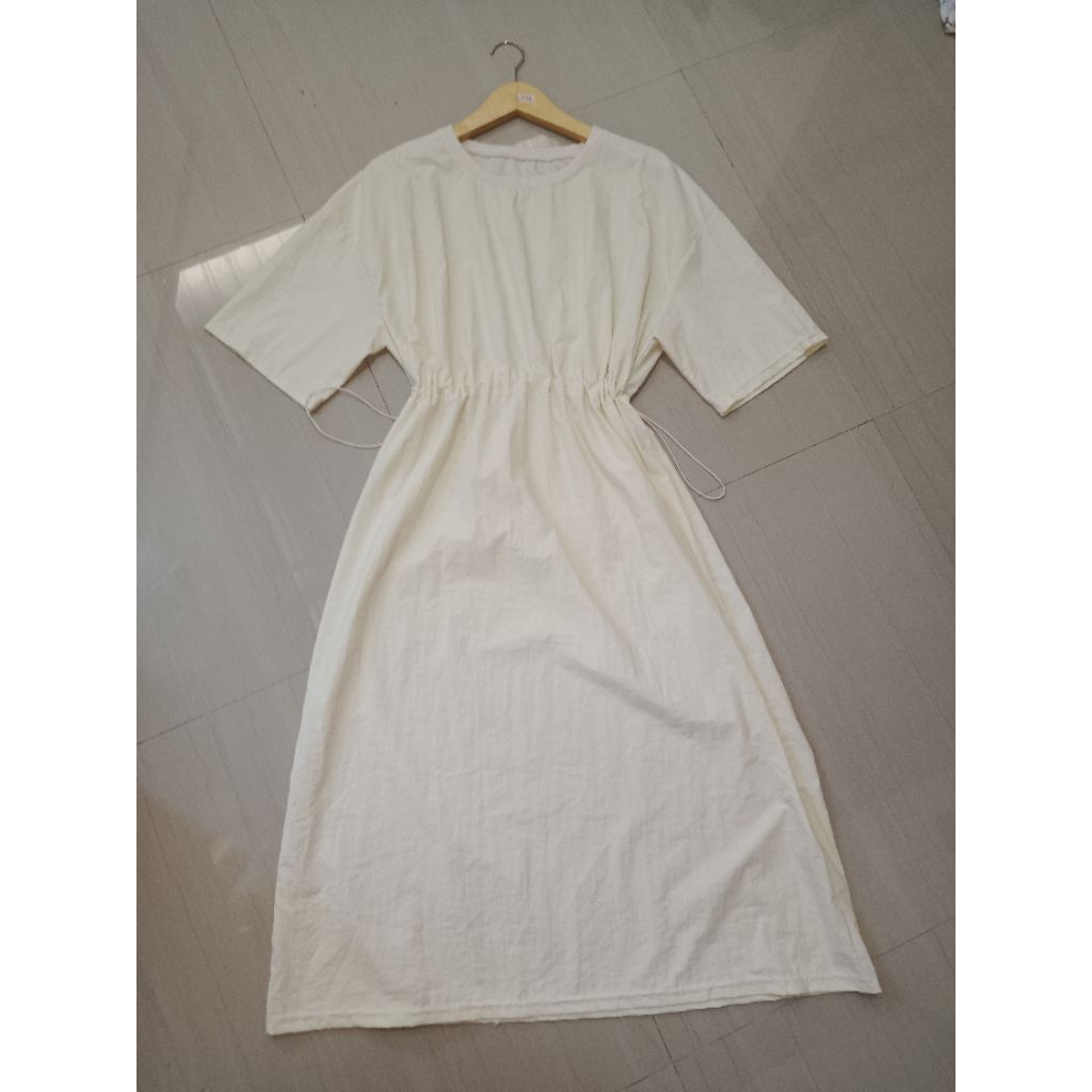 Gamis wanita lengan pendek serut bb 60-80kg