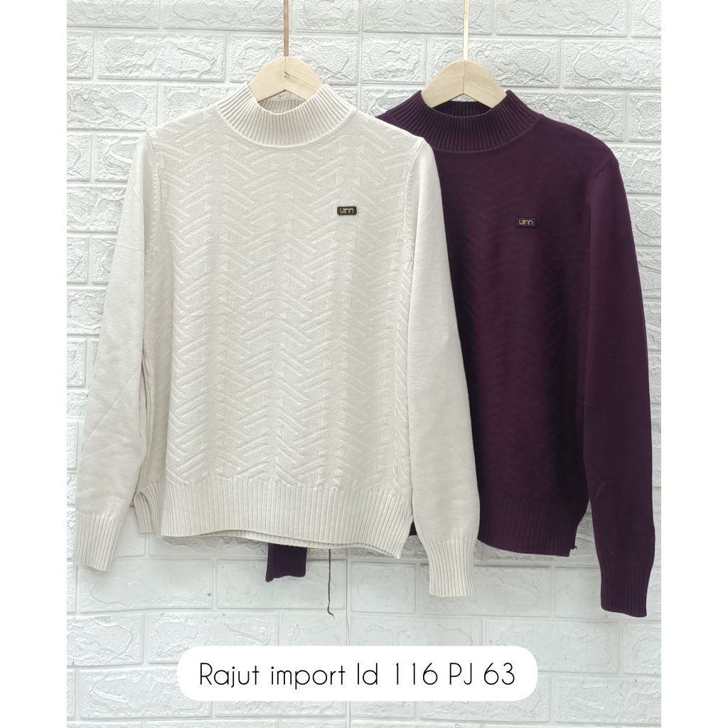 Real pic ORIGINAL dan TERMURAH Atasan Jumbo Salur rajut PREMIUM Butik / Atasan Salur Jumbo rajut Ban