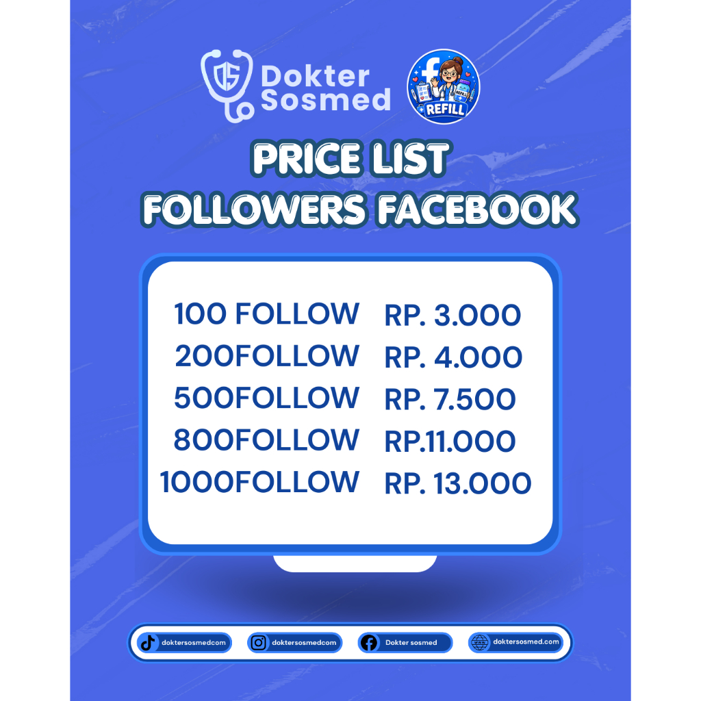 Dokter Sosmed | Jasa Promosi Followers Facebook | Akun & Halaman | Layanan Digital