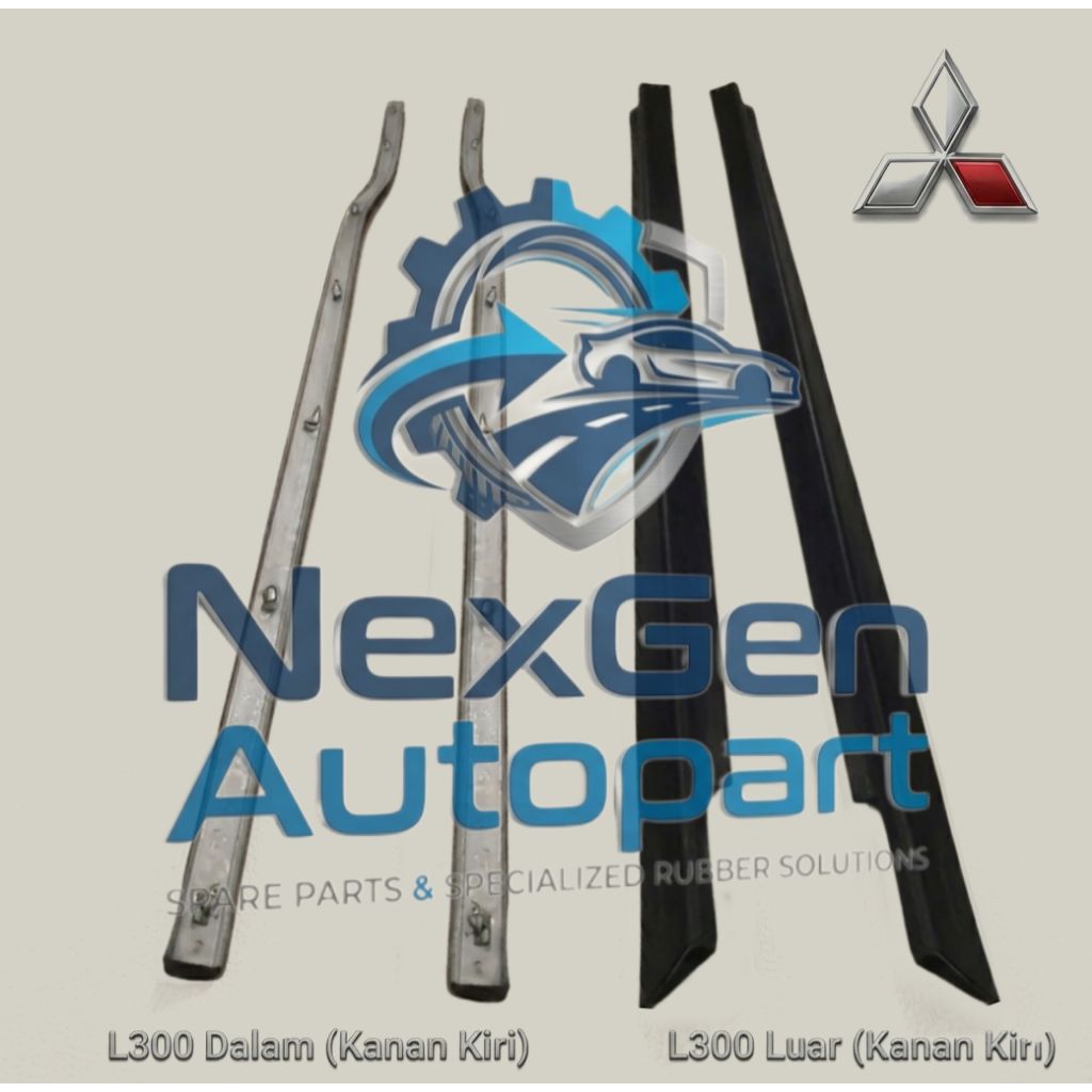 WEATHER STRIP/PELIPIT KACA MOBIL L300 LUAR DALAM