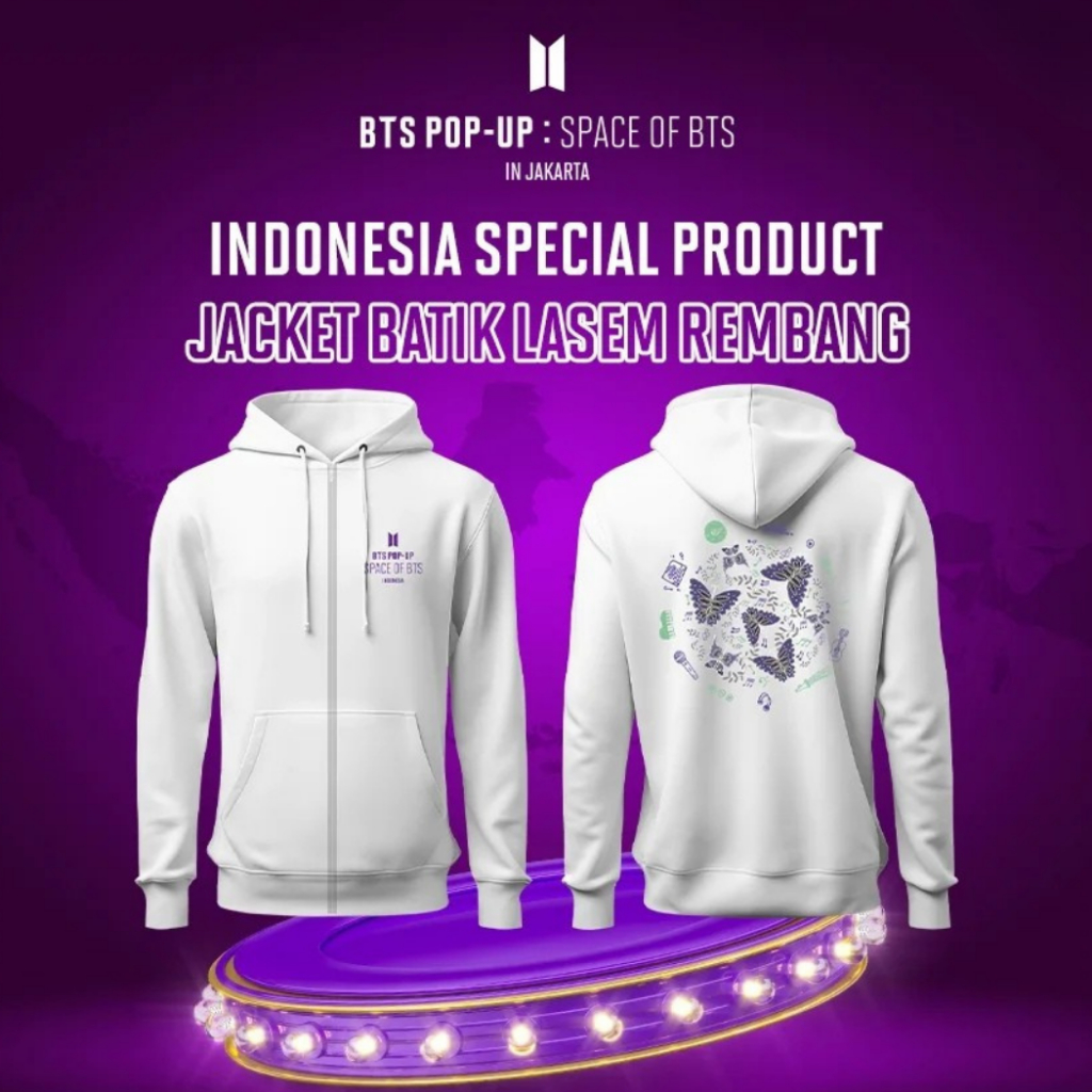 Official BTS Pop-Up Jakarta Hoodie | Lasem (Rembang) Edition | Regular Fit | Limited Stock | 299K