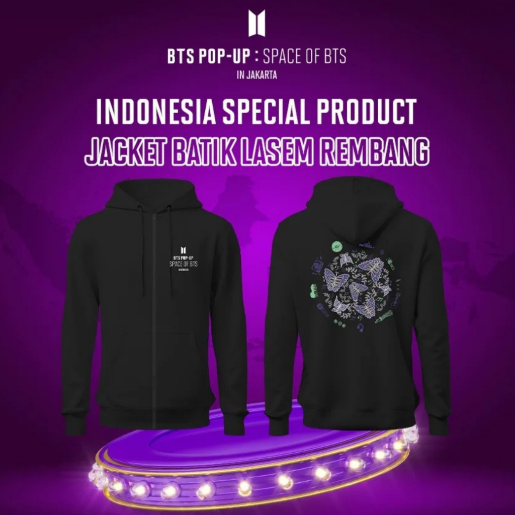 Official BTS Pop-Up Jakarta Hoodie | Lasem (Rembang) Edition | Regular Fit | Limited Stock | 299K